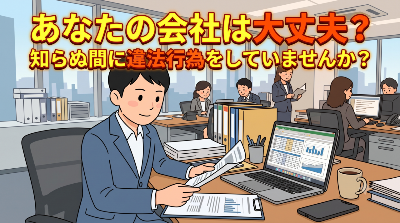 あなたの会社は大丈夫？知らぬ間に違法行為をしていませんか？